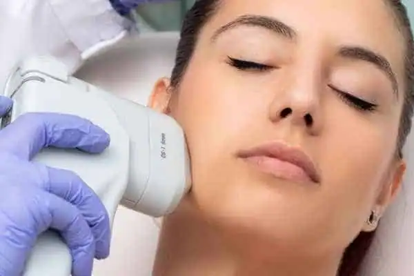 Image of woman having HIFU Bicester treatment