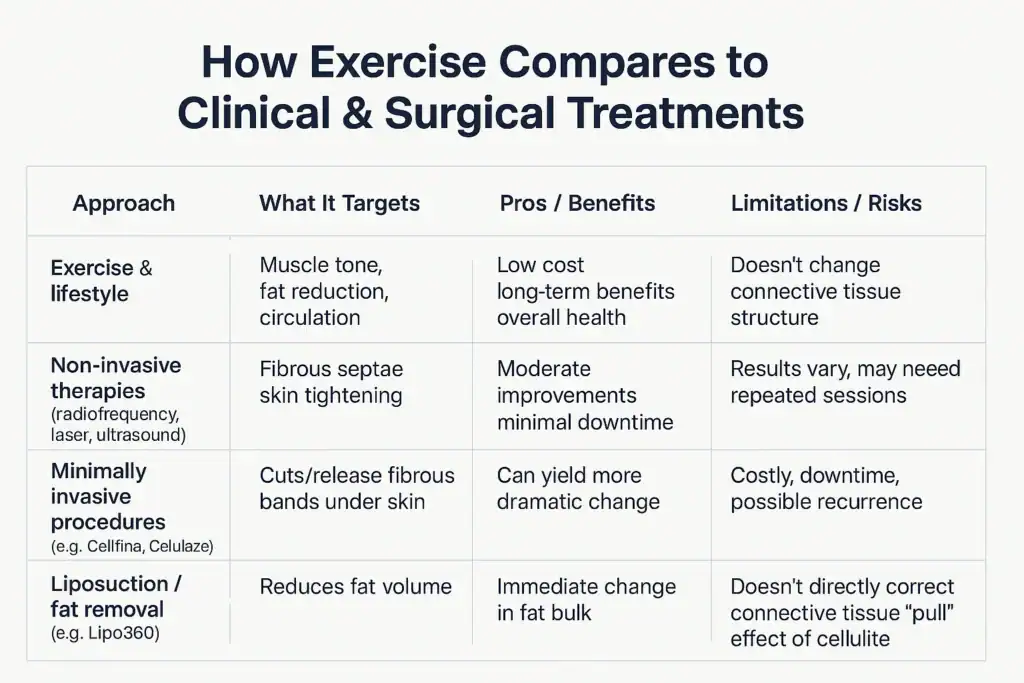 Sculpting Your Bum: Can Toning Exercises Really Reduce Cellulite? 2 How exercise compares to treatments from Lipo 360 Bicester
