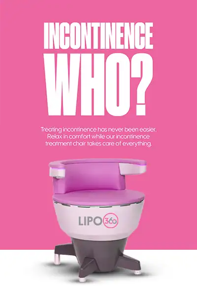 LIPO360 EMS Chair Can Help with Urinary Incontinence 2 Image of a urinary incontinence treatment seat Bicester